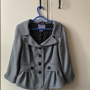 Navy and White Blazer 3/4 sleeve